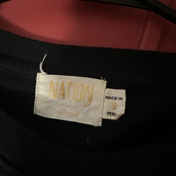 Nation LTD Dania Tee with Keyhole black size small pima cotton designer - Picture 4 of 7